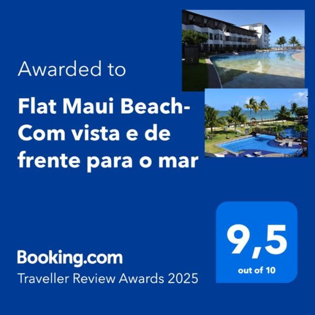 Apartamento Flat Maui Beach- Com Vista E De Frente O Mar
